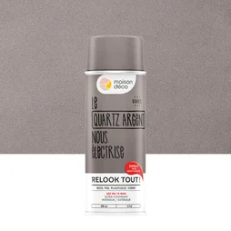 Peinture aérosol MAISON DECO quartz argent pailleté 0.400 L