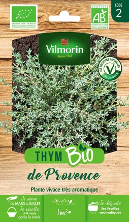 Graines aromatique thym de provence bio VILMORIN 0.5 g