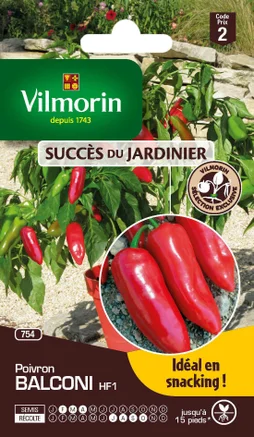 Poivron semences potageres VILMORIN 0.8 g