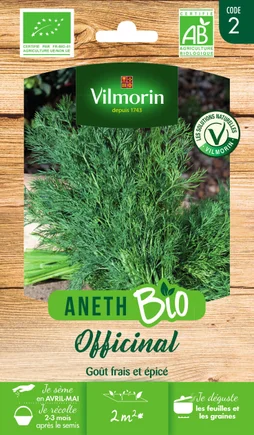 Graines aromatique aneth à feuillage dense bio VILMORIN 2.5 g