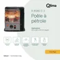 Poêle à pétrole à mèche double combustion QLIMA R8128SC, puissance de 2850W