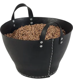 Réservoir à granulés/bûches noir DIXNEUF Paros L.45 X H.29 cm