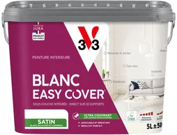 Peinture Multisupport V33 Easy Cover® Blanc Couvrant Satiné, 5 L