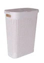 Panier à linge plastique cottage, blanc, 26.8 x 60 x 46.2 cm