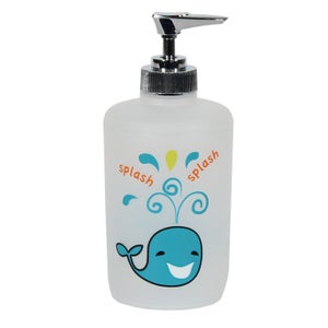 Distributeur de savon Splash, bleu atoll 4, gris gris 1, jaune anis 3, orange fu