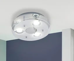 Plafonnier Design Gu10 Cabi Métal Chrome, 3 X 3 W Eglo