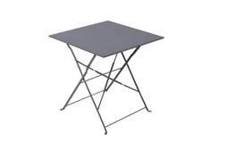 Table de jardin pliante NATERIAL Flora carré gris 2 personnes