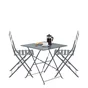 Table de jardin pliante NATERIAL Flora carré gris 2 personnes