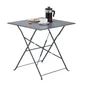 Table de jardin pliante NATERIAL Flora carré gris 2 personnes