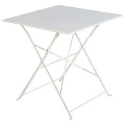 Table de jardin pliante  NATERIAL Flora carré blanc 2 personnes