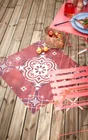 Table de jardin NATERIAL Flora carré rouge cocktail, 2 personnes