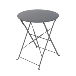 Table de jardin pliante NATERIAL Flora rond gris 2 personnes
