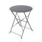 Table de jardin pliante NATERIAL Flora rond gris 2 personnes
