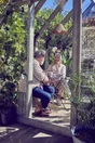Table de jardin pliante NATERIAL Flora rond gris 2 personnes