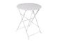 Table de jardin pliante NATERIAL Flora rond blanc 2 personnes