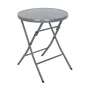 Table de jardin NATERIAL Emys rond gris anthracite, 2 personnes