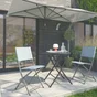 Table de jardin NATERIAL Emys rond gris anthracite, 2 personnes