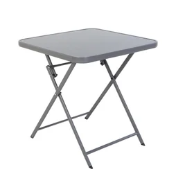 Table de jardin NATERIAL Emys carré gris anthracite, 4 personnes