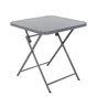 Table de jardin NATERIAL Emys carré gris anthracite, 4 personnes