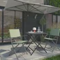 Table de jardin NATERIAL Emys carré gris anthracite, 4 personnes