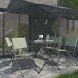 Table de jardin NATERIAL Emys rectangulaire gris anthracite, 2 personnes