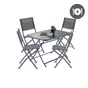 Table de jardin NATERIAL Emys rectangulaire gris anthracite, 2 personnes