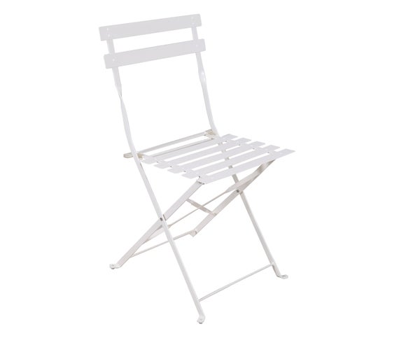Chaise de jardin NATERIAL Flora en acier blanc