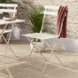 Chaise de jardin NATERIAL Flora en acier blanc