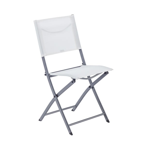 Chaise de jardin NATERIAL EMYS en acier blanc