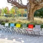 Chaise de jardin NATERIAL Emys en acier taupe