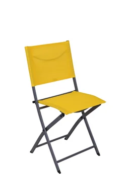 Chaise de jardin NATERIAL Emys en acier jaune