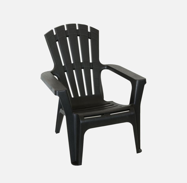 Fauteuil bas Adirondack en résine gris / argent