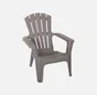 Fauteuil bas en résine Adirondack taupe