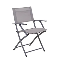 Fauteuil de jardin NATERIAL Emys en acier taupe
