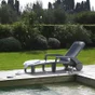 Bain de soleil en résine injectée GROSFILLEX Fidji gris / argent