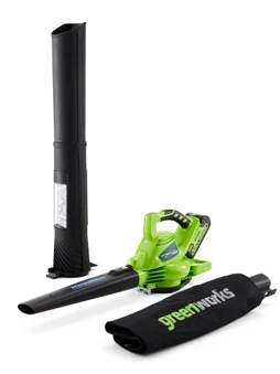 Aspirateur Souffleur Broyeur Sur Batterie Greenworks Gd40Bv, 40 V