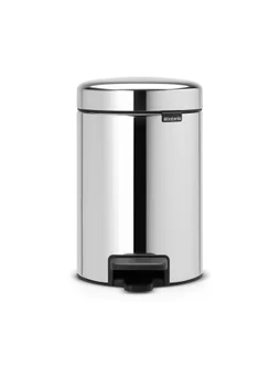 Poubelle de salle de bains 3 l brilliant steel BRABANTIA Pedal bin newicon 3l