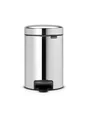 Poubelle de salle de bains 3 l brilliant steel BRABANTIA Pedal bin newicon 3l