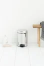 Poubelle de salle de bains 3 l brilliant steel BRABANTIA Pedal bin newicon 3l