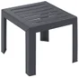 Table de jardin basse GROSFILLEX Miami carré gris / argent 2 personnes