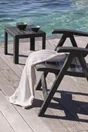 Table de jardin basse GROSFILLEX Miami carré gris / argent 2 personnes