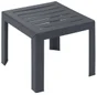 Table de jardin basse GROSFILLEX Miami carré gris / argent 2 personnes