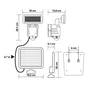 Projecteur solaire Kolding 530 Lumen noir INSPIRE