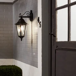 Applique Extérieur E27 Max 60W Noir Argent Monza Inspire
