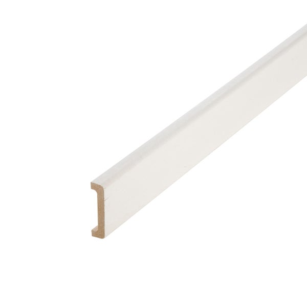 Nez De Cloison Médium (Mdf) Pour Cloison De 50 Mm  Blanc, 11 X 53 Mm, L. 2.5 M