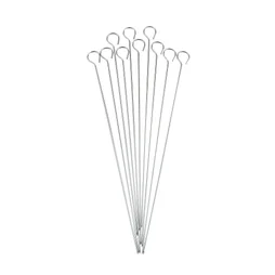 Lot De 10 Piques À Brochette 40Cm En Inox Naterial Pour Barbecue