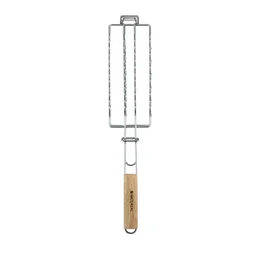 Grille Double 6 Saucisses Naterial Pour Barbecue