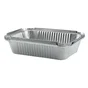 Lot de 5 barquettes en aluminium NATERIAL pour barbecue, L.16 x l.6 x H.22.5 cm