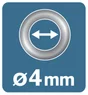 Lot De 20 Oeillets Acier Diam.4