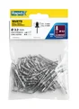 Lot De 100 Rivets Aluminium Diam.3.2 X H.8 Mm Rapid